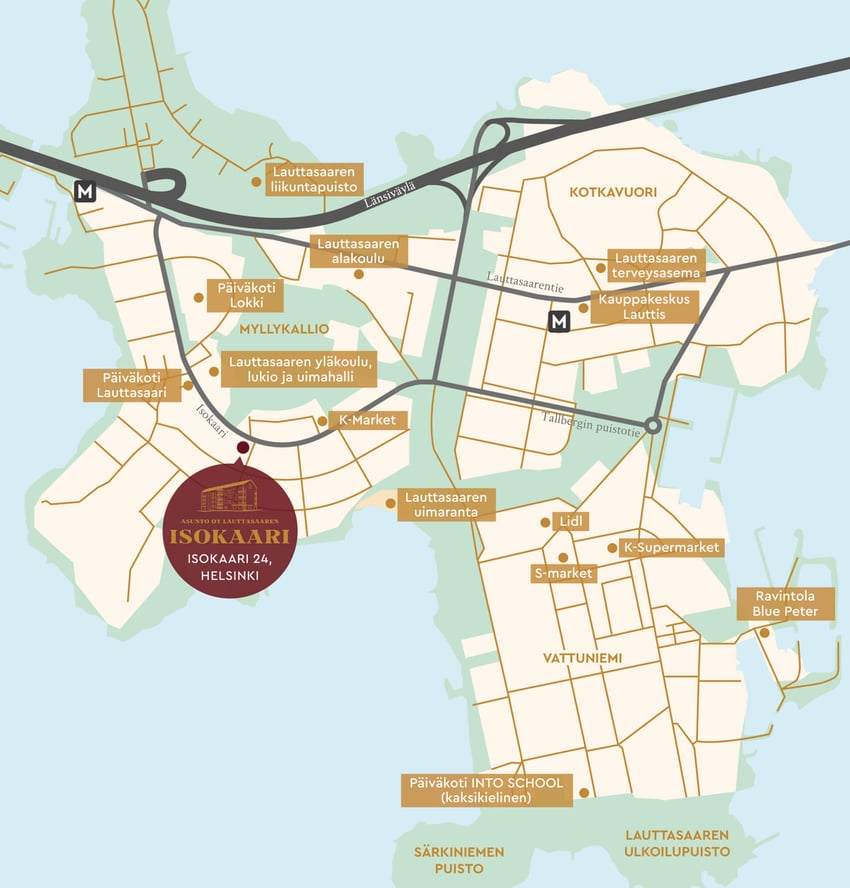 isokaari taloyhtio ja sijainti kuva 4 kartta
